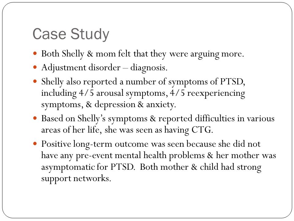 Case study of child with ptsd